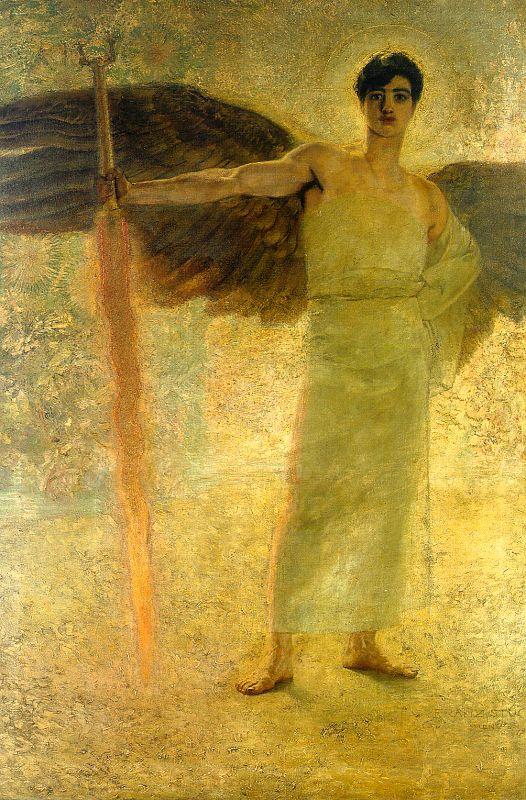 Franz von Stuck The Guardian of Paradise oil painting image
